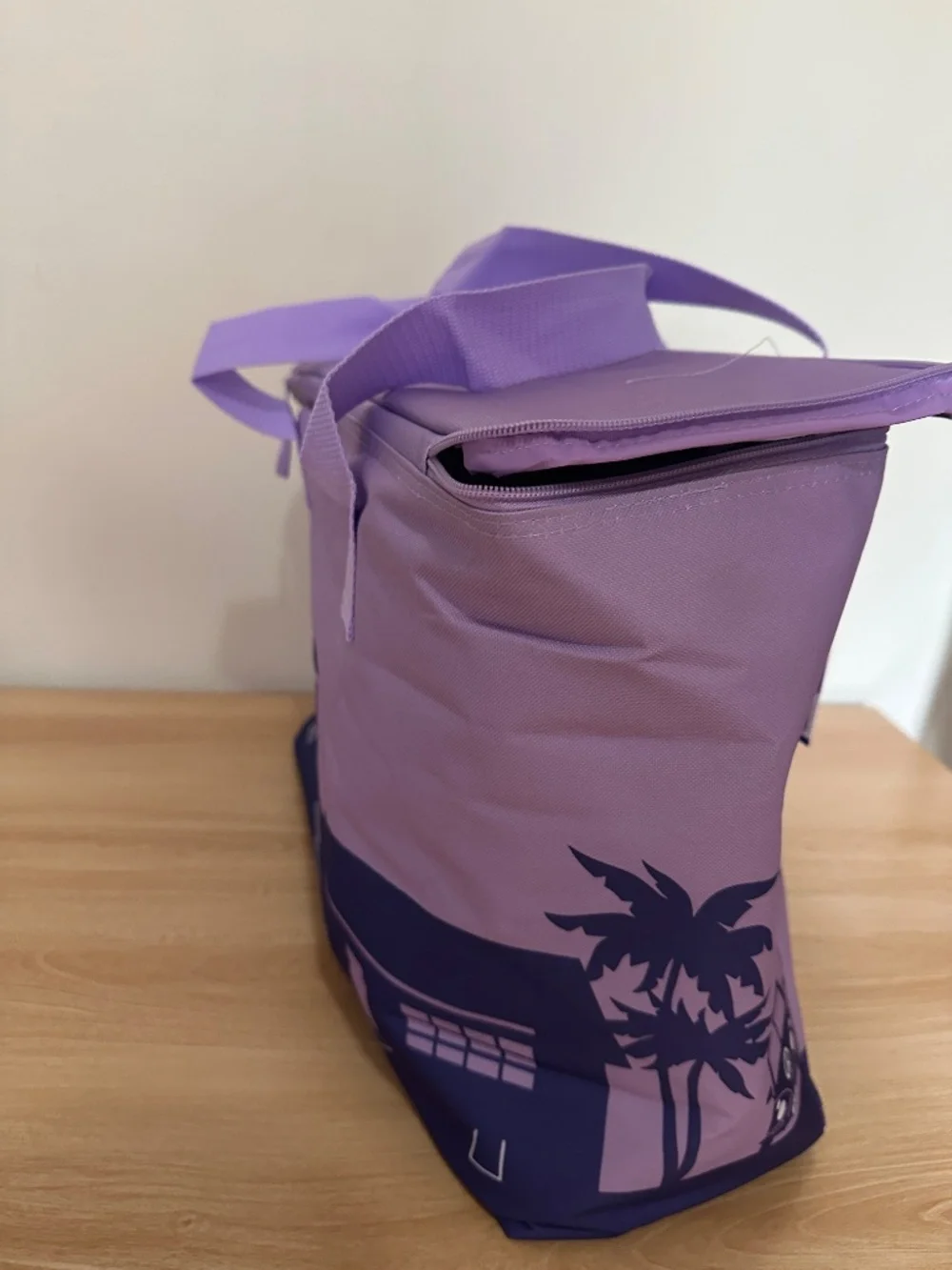 TRADER JOES INSULATED TOTE - PURPLE